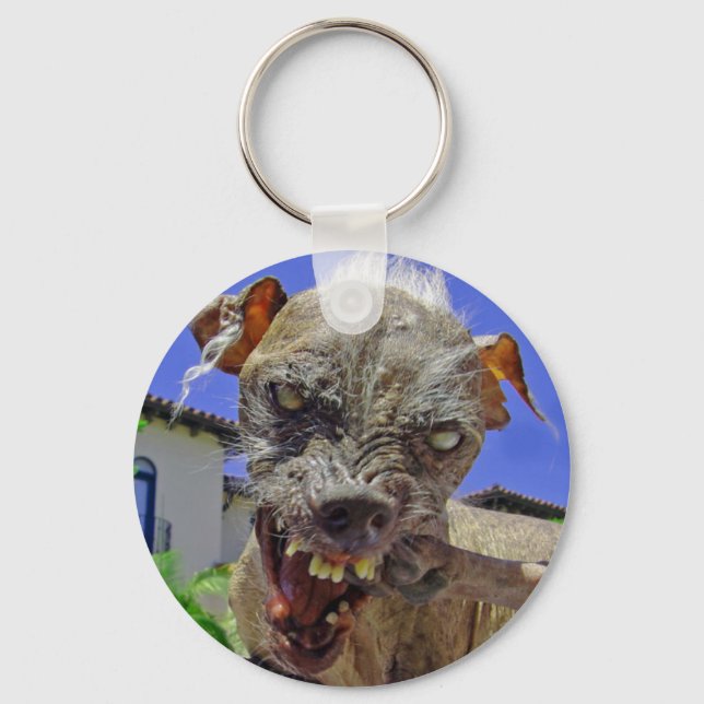 World's Ugliest Dog Key Ring (Front)