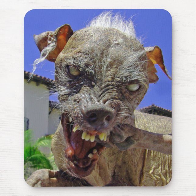 World's Ugliest Dog Mouse Mat (Front)