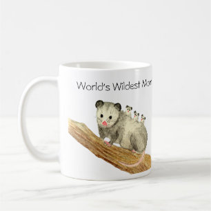 World's Wildest Mum! Opossum and babies Coffee Mug
