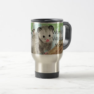 World's Wildest Mum! Opossum and babies Travel Mug