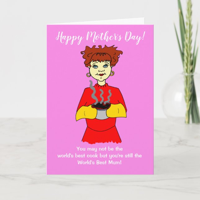 World's Worst Cook Mother's Day Card (Front)
