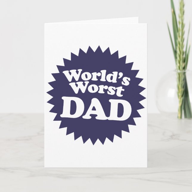 World's Worst Dad Card (Front)