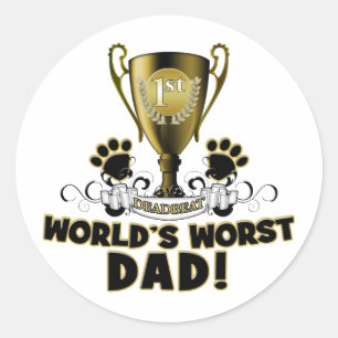 World's Worst Dad Classic Round Sticker