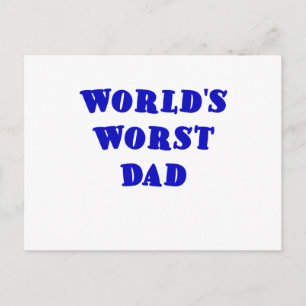 Worlds Worst Dad Postcard
