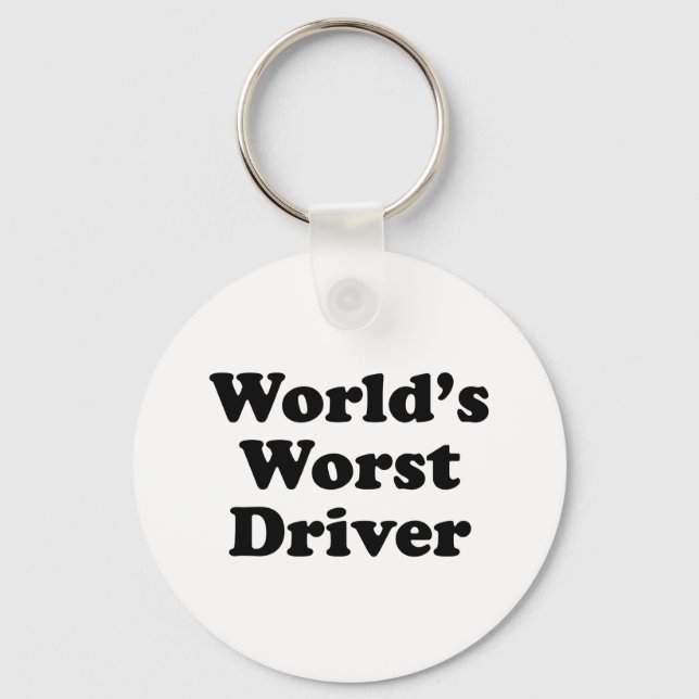 World's Worst Driver Key Ring (Front)