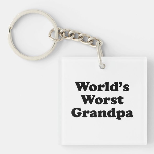 World's Worst Grandpa Key Ring (Front)