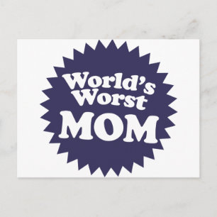 World's Worst Mum Postcard