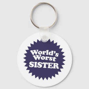 World's Worst Sis Key Ring