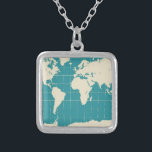 worldtravels.jpg silver plated necklace<br><div class="desc">Always have at least one thing that reminds you of your world travels.</div>