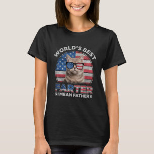 Worldu2019s Best Farter I Mean Father Best Cat Dad T-Shirt