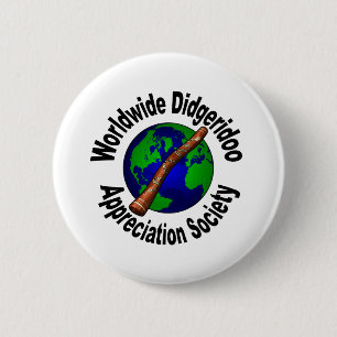 Worldwide Didgeridoo Appreciation Society 6 Cm Round Badge