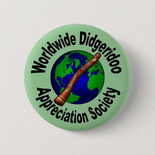 Worldwide Didgeridoo Appreciation Society 6 Cm Round Badge