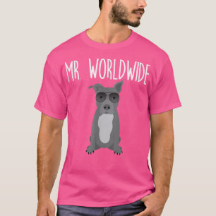 Worldwide Dog Traveller Cute Funny Pit Bull Dog T T-Shirt