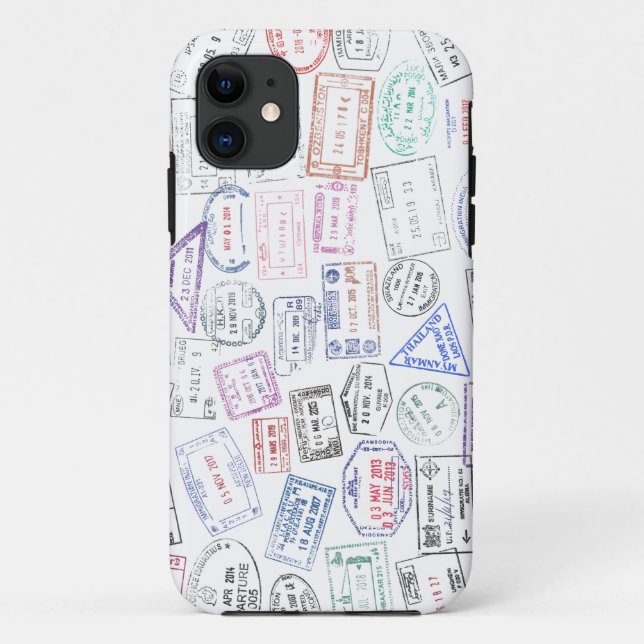 Worldwide passport stamps on a iPhone / iPad case (Back)