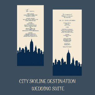 Worldwide Skyline destination love Wedding menu