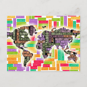 Worldwide Travel Postcard