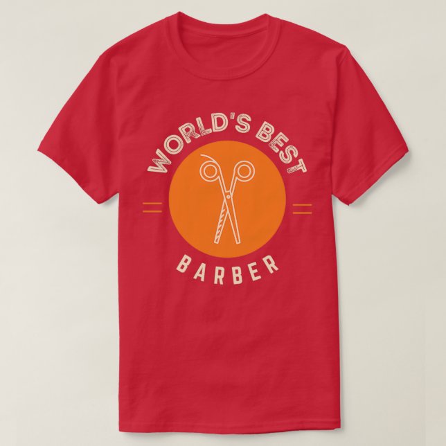 Worldx27s Best Barber 1 T-Shirt (Design Front)