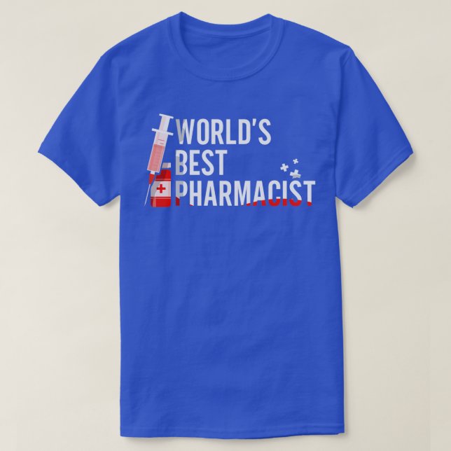 Worldx27s Best Pharmacist Job Apothecary Pharmacy  T-Shirt (Design Front)