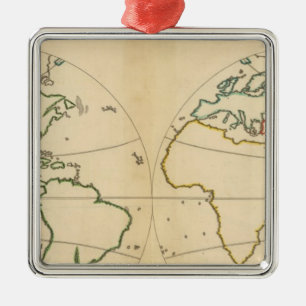 Worlp Map with 5 Zones Metal Tree Decoration