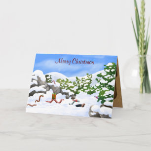 worm Christmas card