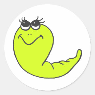 Worm Classic Round Sticker