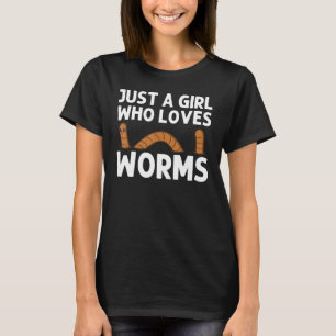 Worm Designs For Girls Kids Earthworm Grunting Far T-Shirt