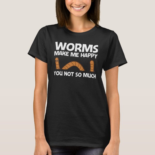 Worm Designs For Men Women Earthworm Grunting Farm T-Shirt (Front)