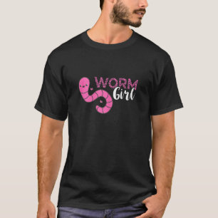 Worm Farmer Girl Red Wiggler Worm Composting Garde T-Shirt