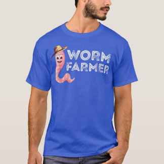 Worm Farmer Happy Worm Farmer Red Wiggler Worm Gar T-Shirt