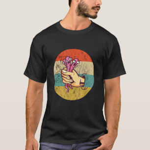 Worm Farmer Retro Vintage Hand Catch Worms Compost T-Shirt