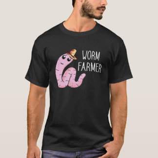 Worm Farmer Vermiculture Hat Worm Farming Vermicul T-Shirt