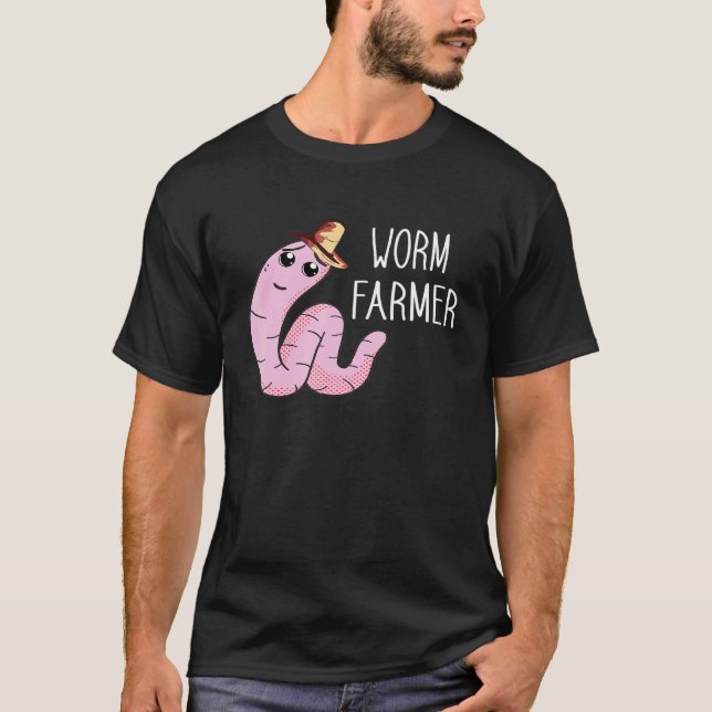 Worm Farmer Vermiculture Hat Worm Farming Vermicul T-Shirt (Front)