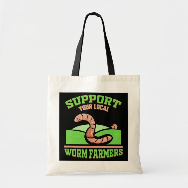 Worm Farmer Vermiculture Worm Composting  Tote Bag (Front)