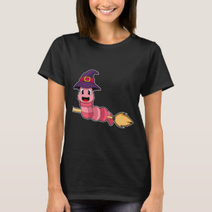 Worm Halloween Witch T-Shirt