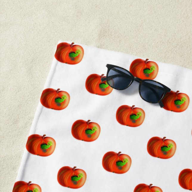 Worm In Apple Beach Towel Fun - Your Colors (In Situ)