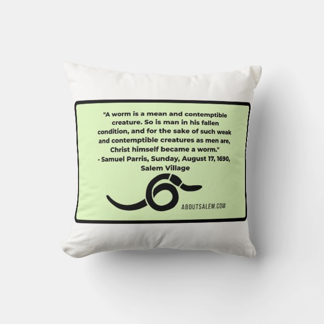 Worm Salem Witch  Cushion (Front)