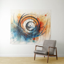 Wormhole in Time ink and watercolor