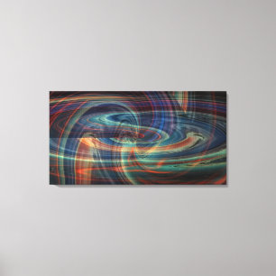 Wormhole Over The Bay Abstract on Wrapped Canvas