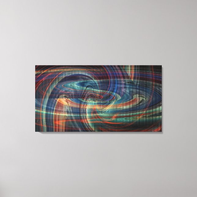 Wormhole Over The Bay Abstract on Wrapped Canvas (Front)