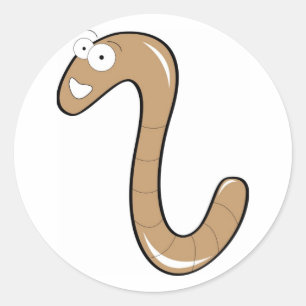 worms classic round sticker