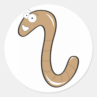 worms classic round sticker