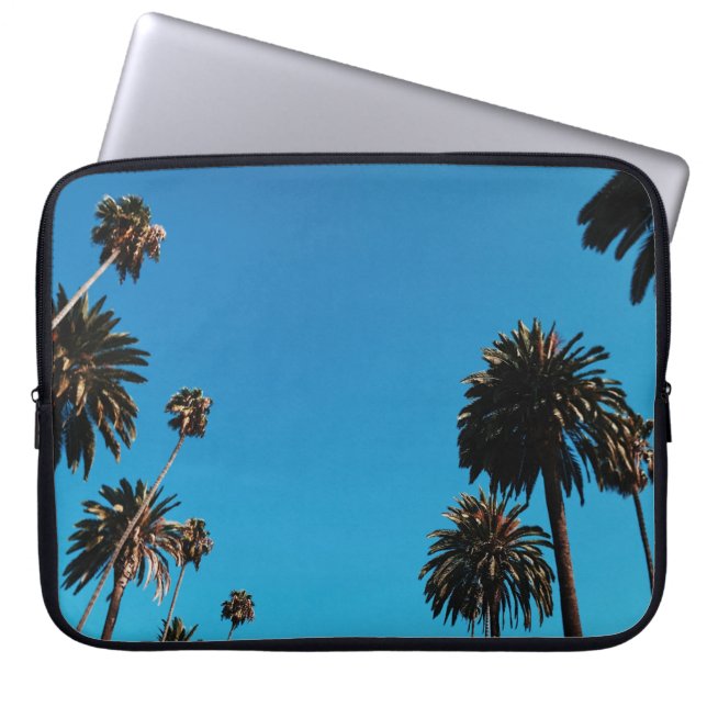 Worm's eye view of trees laptop sleeve (Front)