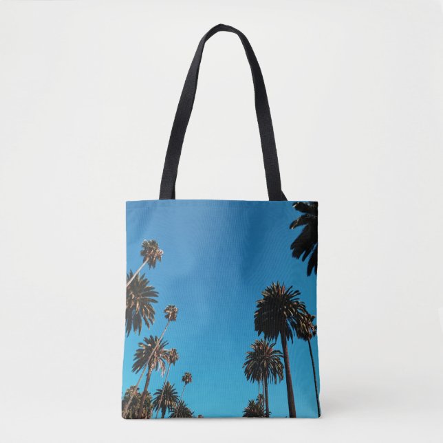 Worm's eye view of trees tote bag (Front)