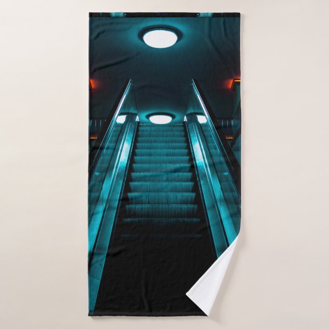 WORM'S EYE VIEW PHOTOGRAPHY OF GRAY BUILDING UNDER BATH TOWEL (Bath Towel)