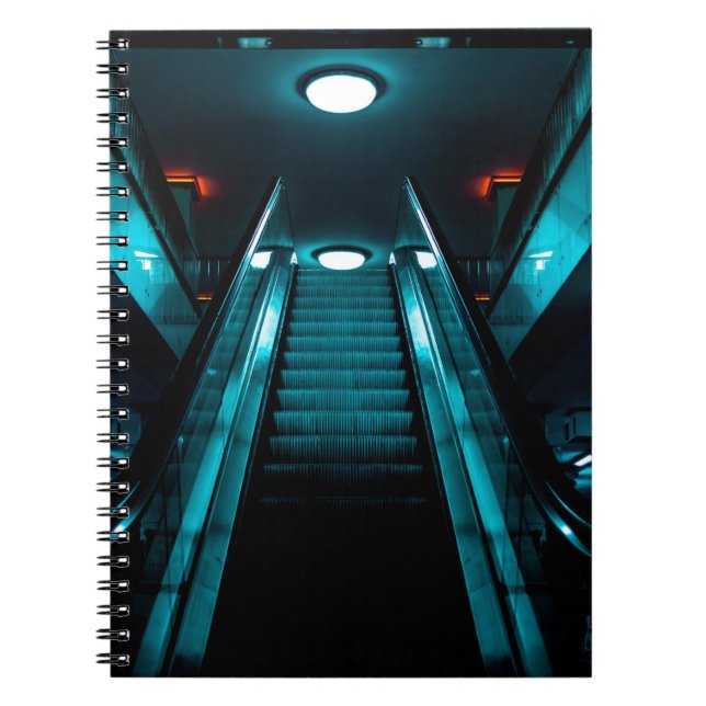 WORM'S EYE VIEW PHOTOGRAPHY OF GRAY BUILDING UNDER NOTEBOOK (Front)