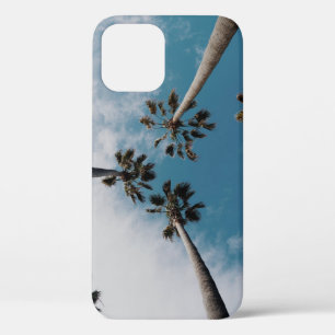 Worms eyeview photography of coconut trees iPhone 12 case