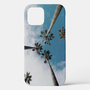 Worms eyeview photography of coconut trees iPhone 12 case