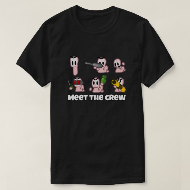 worms game gamer gaming Fitted T-Shirt (Design Front)