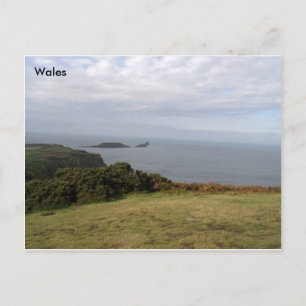 Worms Head, The Gower, South Wales. Postcard