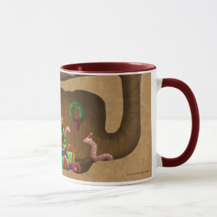 Wormy Christmas mug